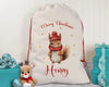 Personalised Christmas Sack - Santa Sack for Kids Presents Xmas Chickens Fairy Lights Design Stocking Christmas Eve Bag Girls & Boys XS041