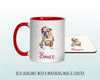 Personalised English Bulldog Large Christmas Sack - Red Drawstring Bag for Xmas Presents - Christmas Eve Bag Box Decoration for Dogs XS081
