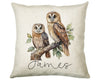 Personalised Owl Cushion Gift Printed Name Design - Cushion Throw Pillow for Him Her - Wild Birds of Prey Lover Gift Idea SMC010