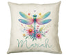 Personalised Dragonfly Gift Cushion Printed Name Design - Cushion Throw Pillow for Him Her - Dragonfly Gift Idea for Nature Lover SMC038
