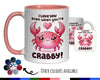 Valentines Day Gift for Boyfriend Girlfriend Husband - Crabby Crab Grumpy Partner Wedding Anniversary 11oz Coffee Mug for Couples SV001
