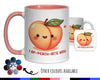 Kawaii 'I Ap-peach-iate You' Valentines Day Gift for Boyfriend Husband - Custom Wedding Anniversary 11oz Coffee Mug for Couples SV0020