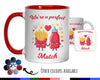 Kawaii Ketchup & Fries Valentines Day Gift for Boyfriend Husband - Perfect Match Custom Wedding Anniversary 11oz Coffee Mug for Couple SV013