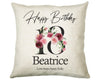 18th Birthday Gift for Women - Personalised Happy Birthday Cushion Age 18 Gift for Her Ladies Floral Design Daughter Sister Eighteen BNA18C