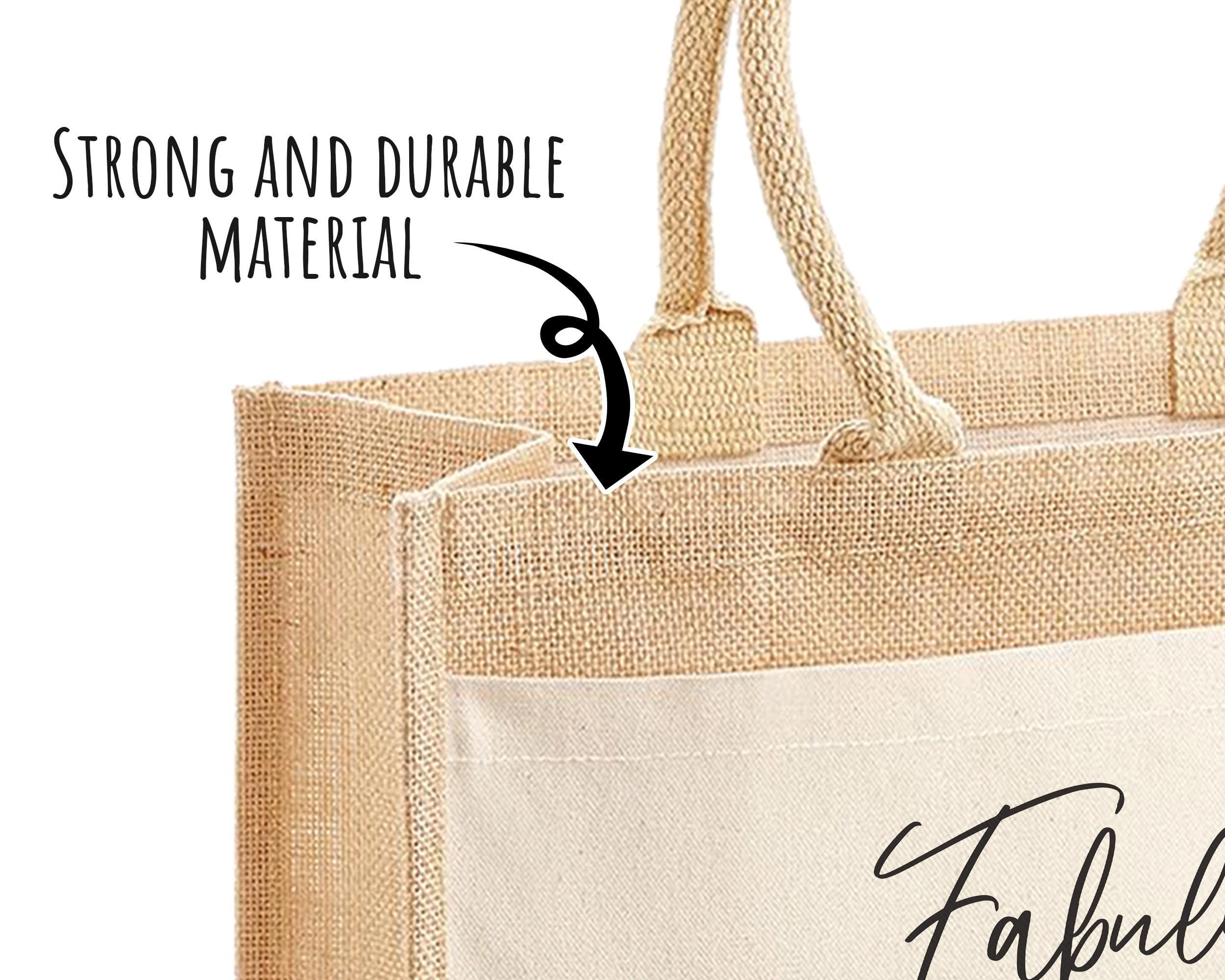 30th Birthday Gift For Her Personalised Jute Bag - Gift For Women Floral Tote Bag Gifts - Thirty 30 Fabulous Since 1996 Shopping Bag BNC30T