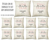 8th Wedding Anniversary Gift for Him for Her - Eighth Cotton Anniversary Gift Cushion Personalised with Names Date Mr and Mrs Married BNJ08C