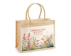 Mummy Gift Personalised Jute Bag -  Mothers Day Gift Floral Tote Bag Gift for Mum Mama - Custom Shopping Market Bag - Mummy Bag BT004