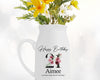 21st Birthday Gift for Her - Happy Birthday 21 Small Personalised Flower Pot Vase 2005 Gift for Women Floral Design Daughter Sister BNA21