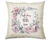 90th Birthday Gift for Women - Personalised 1935 Birthday Cushion Age 90 Gift for Her - Ladies Floral Age Design Mum Nan Gran Ninety BNR90C
