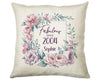 21st Birthday Gift for Women - Personalised 2004 Birthday Cushion Age 21 Gift for Her Lady Floral Design Daughter Sister Twenty One BNR21C