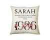 40th Birthday Gift for Women - Personalised 1986 Birthday Cushion Age 40 Gift for Her Ladies Floral Design Mum Daughter Sister Forty BND40C
