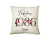 40th Birthday Gift for Women - Personalised 1986 Birthday Cushion Age 40 Gift for Her Ladies Floral Design Mum Daughter Sister Forty BNC40C