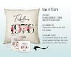 50th Birthday Gift for Women - Personalised 1976 Birthday Cushion Age 50 Gift for Her - Ladies Floral Design Mum Nan Sister Fifty BNC50C
