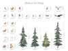 Large Forest Tree Wall Decal - Watercolour Wall Sticker, Nursery Mural, Forest Wall Decal, Peel and Stick Tree Decal