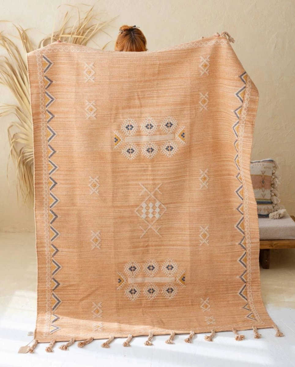Ira | Woven Cotton Rug | 140 X 200 cm - Zestio