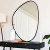 Izumi - Black Metal Irregular Pebble Mirror - 120cm x 90cm - Zestio