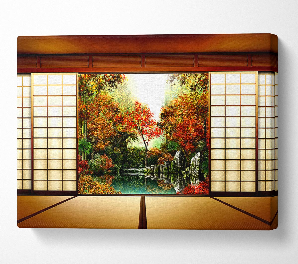 Japanese Garden From Inside Canvas Wall Art - Zestio