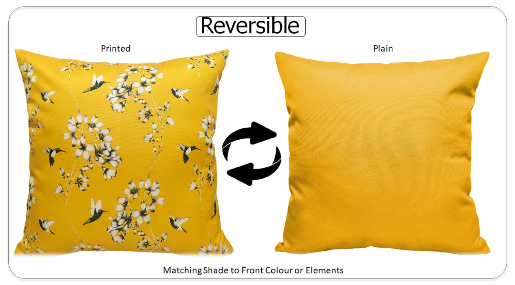 OLIVIA ROCCO Jardin Ochre Waterproof Outdoor Cushion Covers 43 x 43 cm Polyester For Patio Garden Poolside Weatherproof UV Resistant Durable