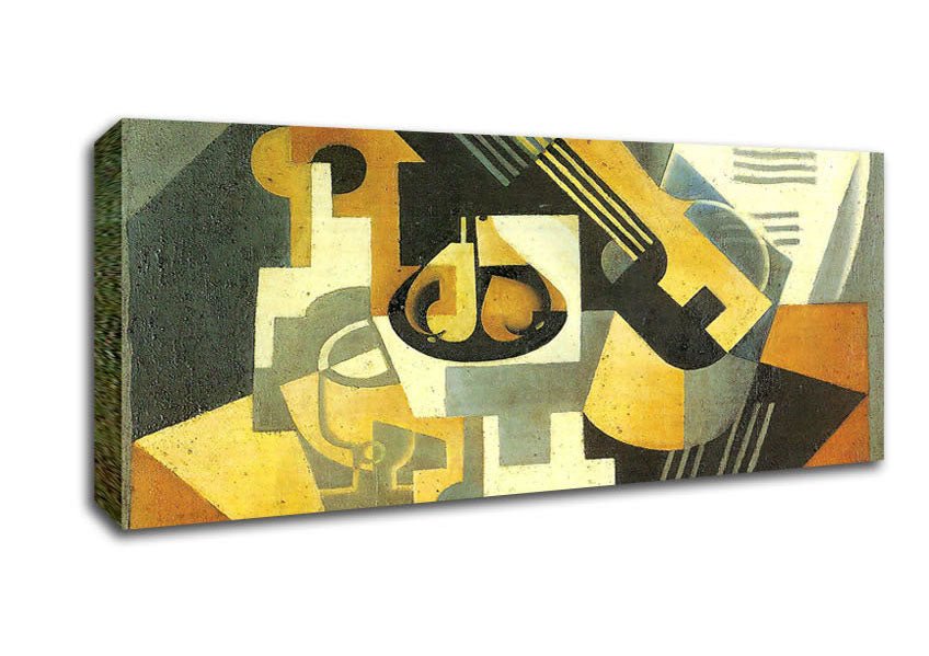Juan Gris Guitar And Fruit Bowl 1 Canvas Wall Art - Zestio