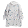 OLIVIA ROCCO Kids Oversized Hooded Penguin Blanket Hoodie Ultra Soft Sherpa Flannel For Ages 8 To 15 Cozy Warm Lounge Wear