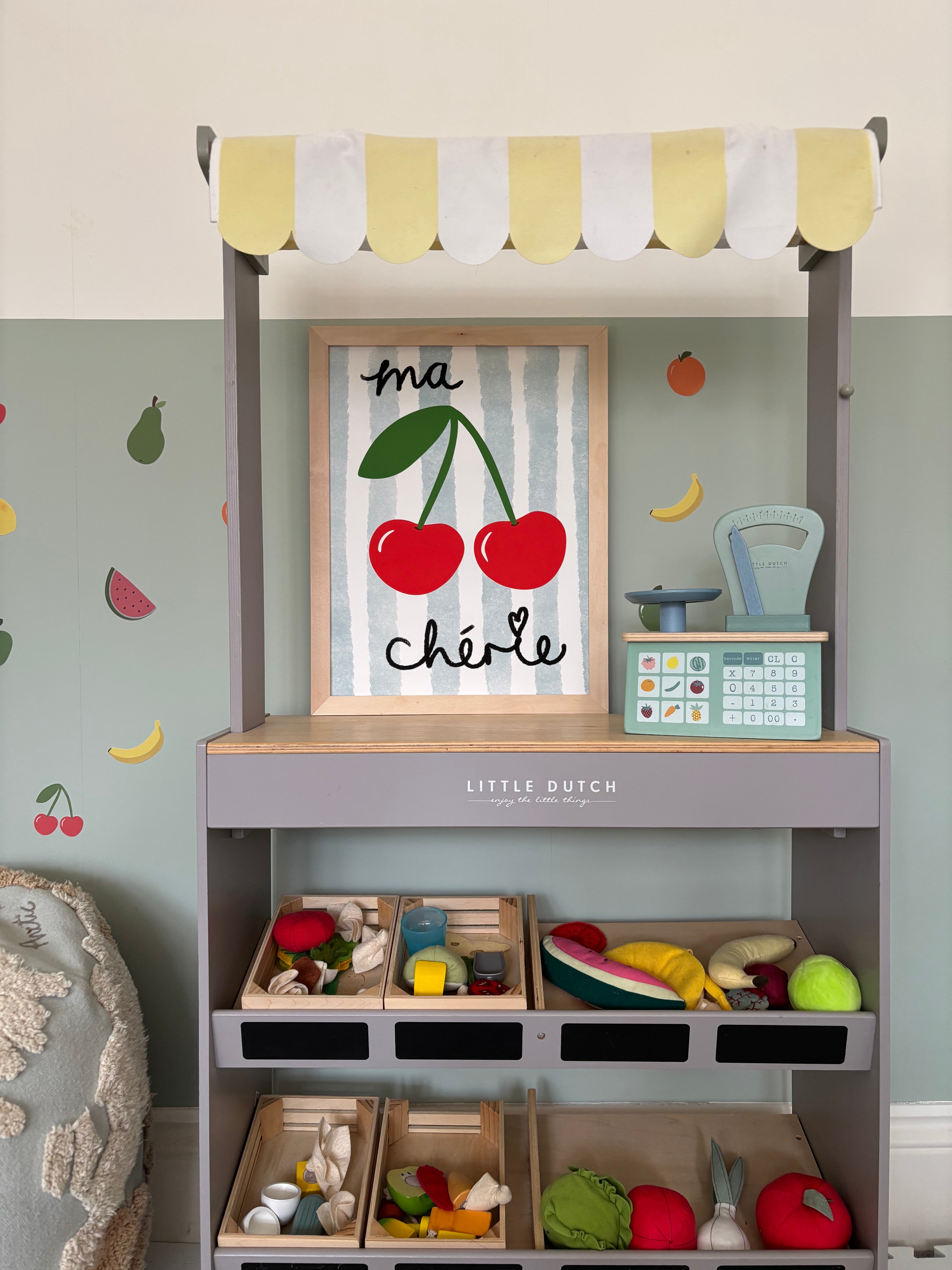Cherries Ma Cherie kids wall art print