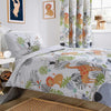 OLIVIA ROCCO Kids Safari Jungle Animal Print Duvet Cover Set With Pillowcase Soft Cosy Durable Lightweight Bedding Lions Giraffes Bears Elephants