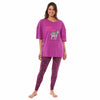 OLIVIA ROCCO Ladies Oversized Cotton T Shirt And Leggings PJ Set With Giraffe And Zebra Prints Loungewear Sleepwear Soft Cotton Comfort