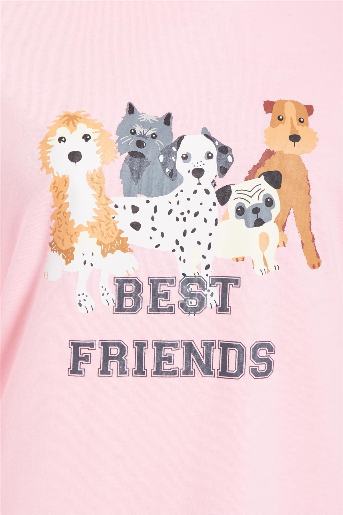 OLIVIA ROCCO Pajama Set Pink Dog Print Jersey Cotton Long Sleeve Sleepwear Womens Loungewear Multiple Sizes Soft Comfortable Relaxed Fit