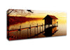 Lake Retreat Golden Canvas Wall Art - Zestio