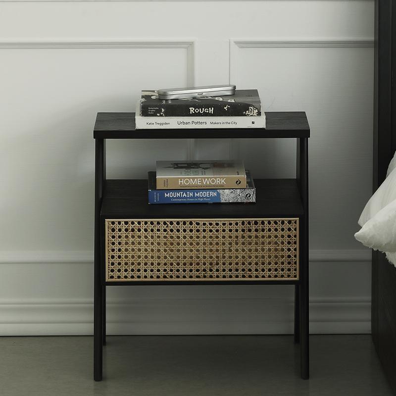 Lambeth Bedside Table, Black