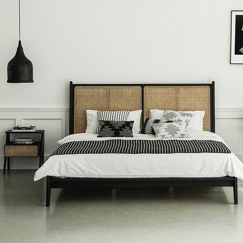 Lambeth Bedside Table, Black