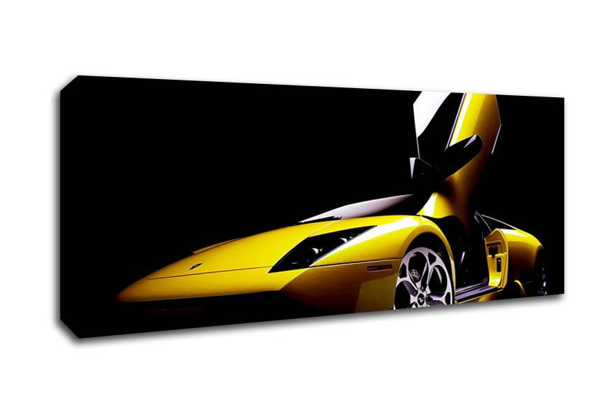 Lamborghini Doors Yellow Canvas Wall Art - Zestio