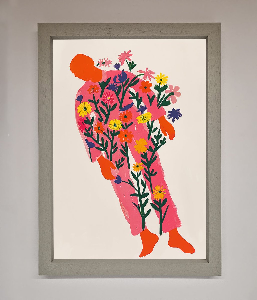 Laying In The Flowers Framed Poster - Zestio