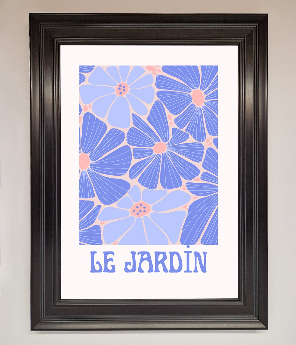 Le Jardin Blue Framed Poster - Zestio