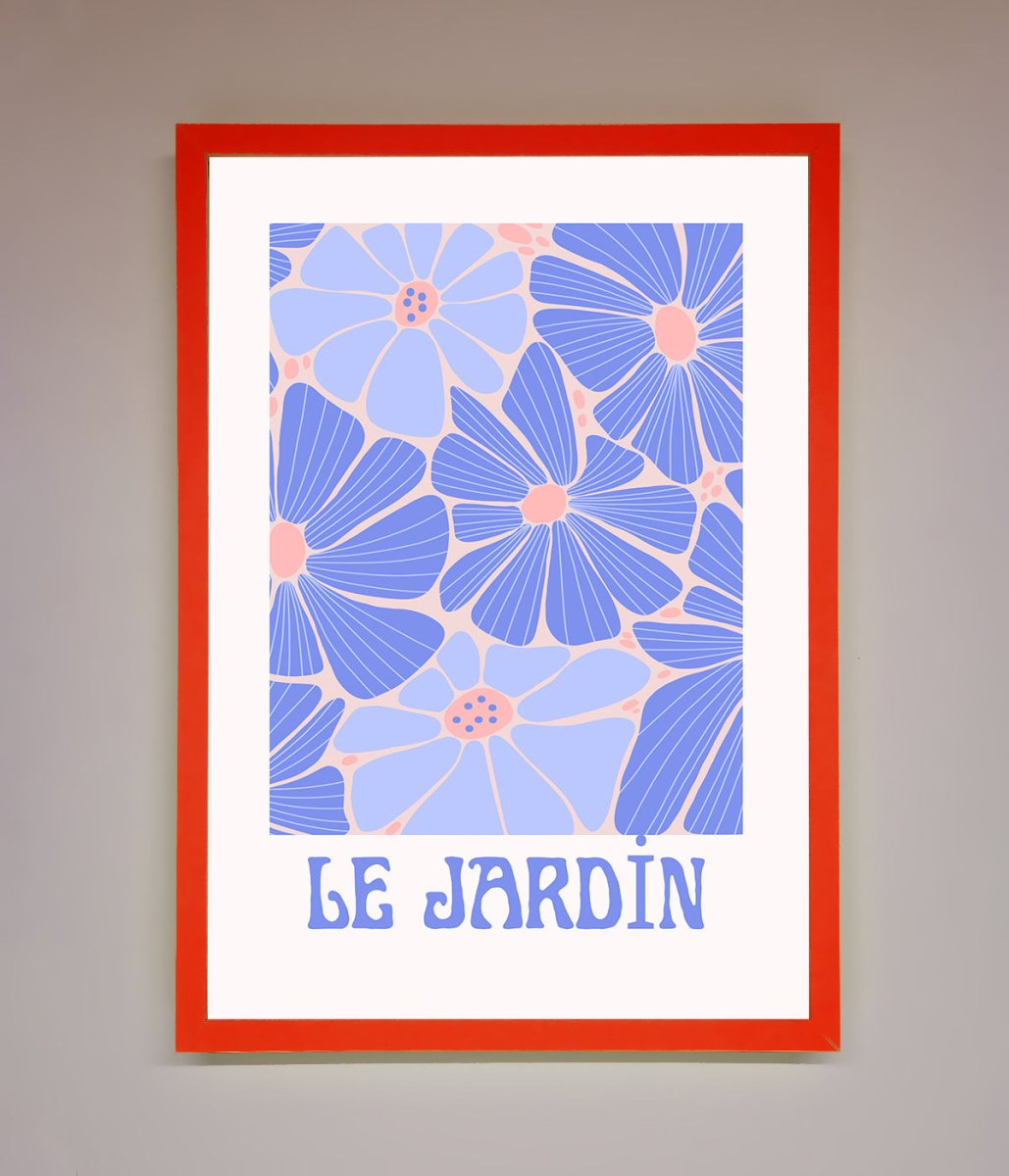 Le Jardin Blue Framed Poster - Zestio