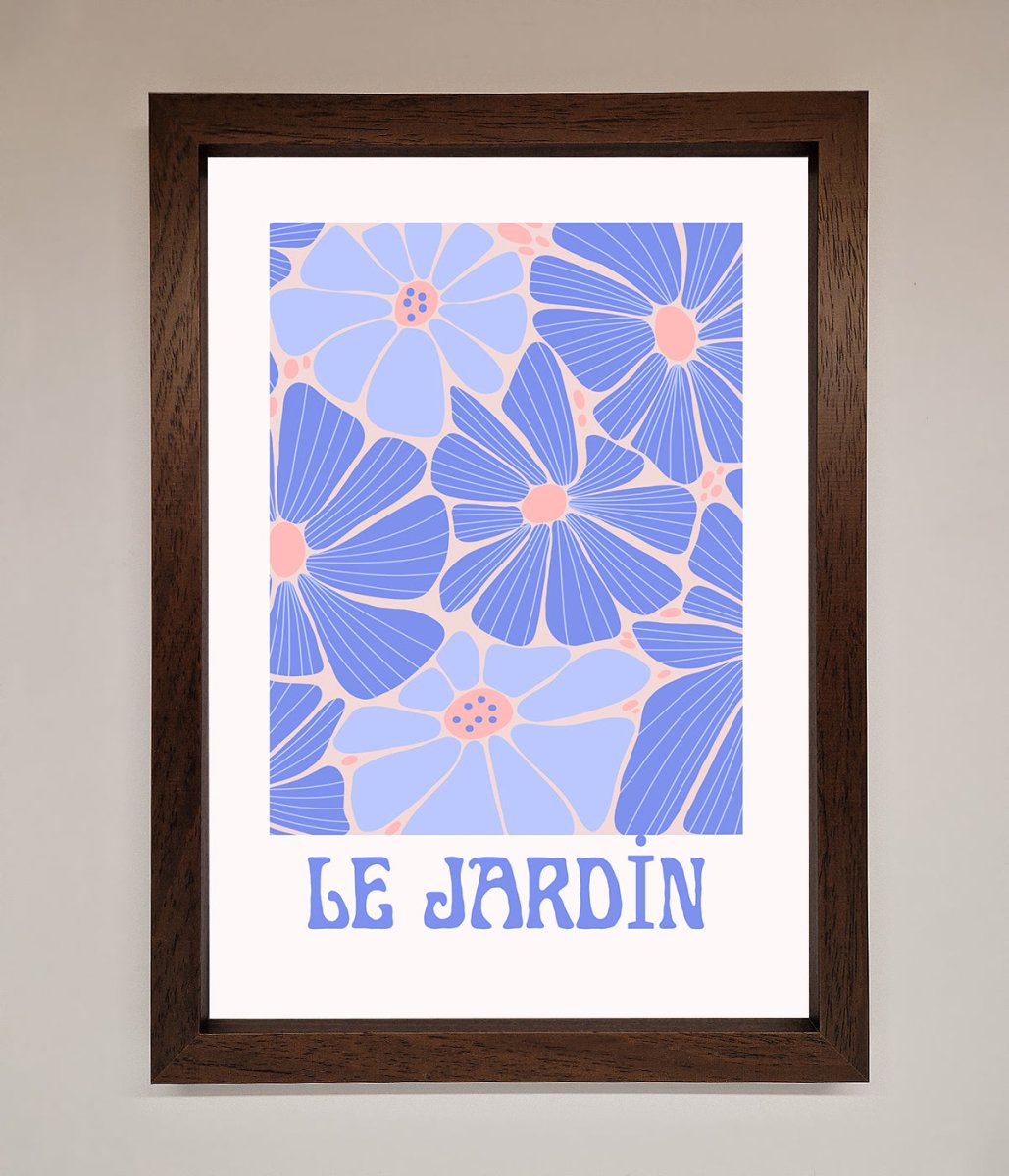 Le Jardin Blue Framed Poster - Zestio