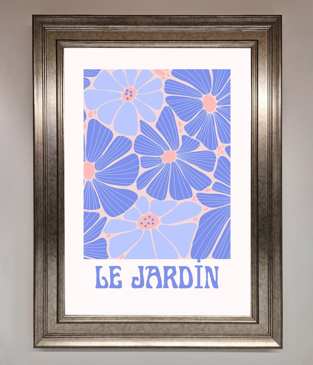 Le Jardin Blue Framed Poster - Zestio