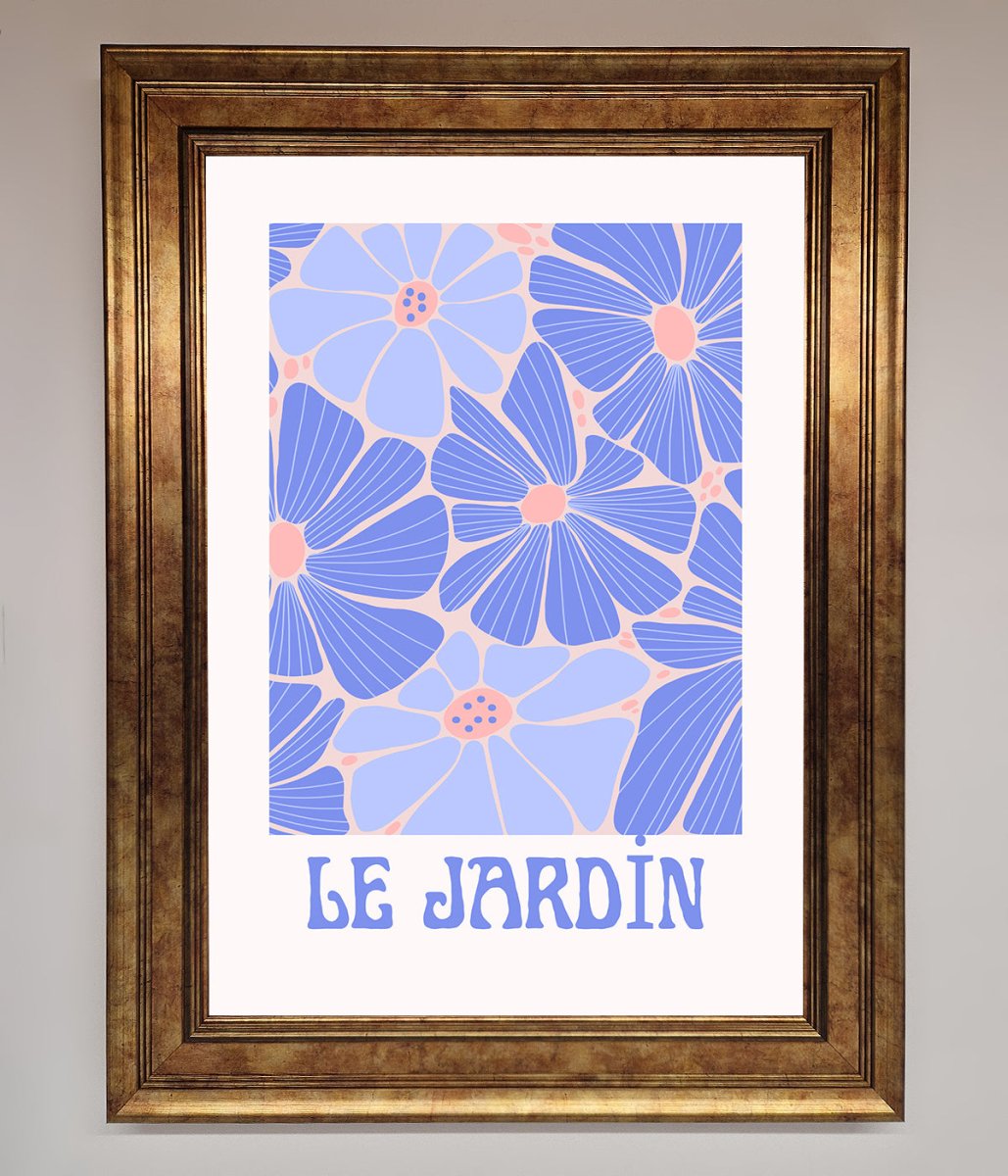 Le Jardin Blue Framed Poster - Zestio