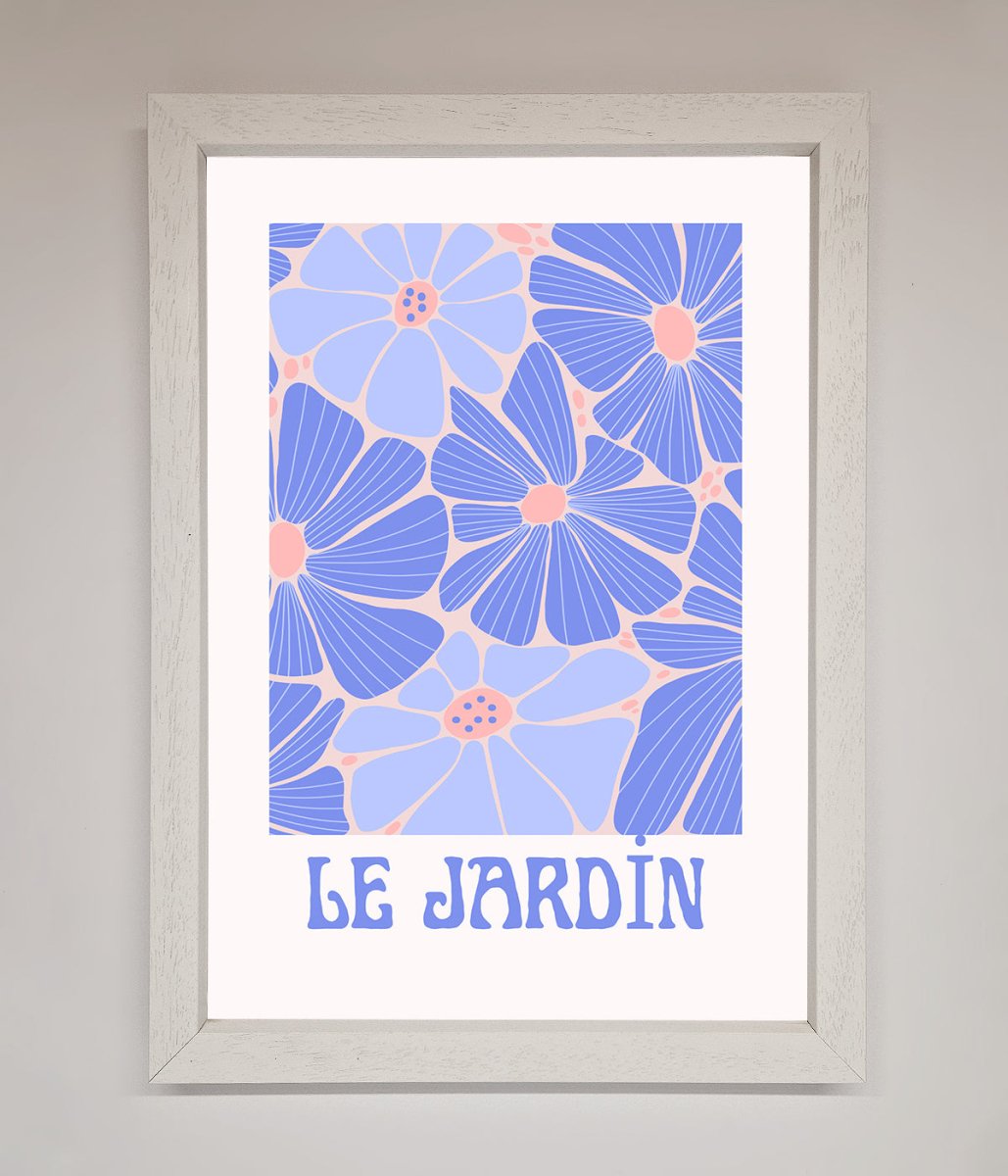 Le Jardin Blue Framed Poster - Zestio
