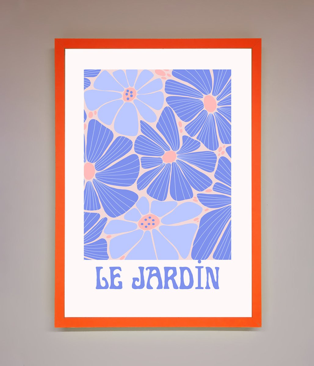 Le Jardin Blue Framed Poster - Zestio