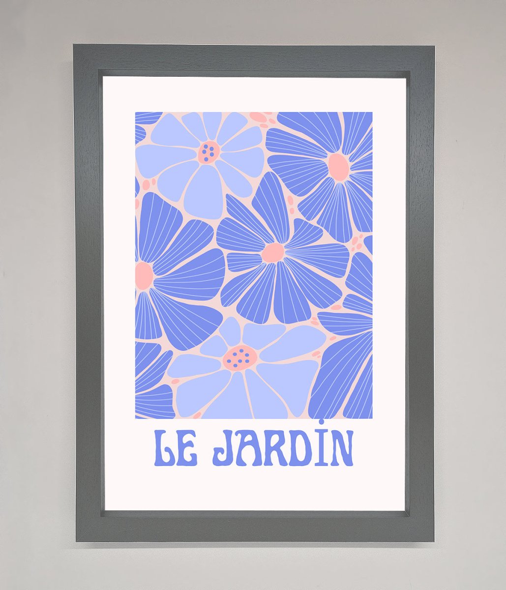 Le Jardin Blue Framed Poster - Zestio