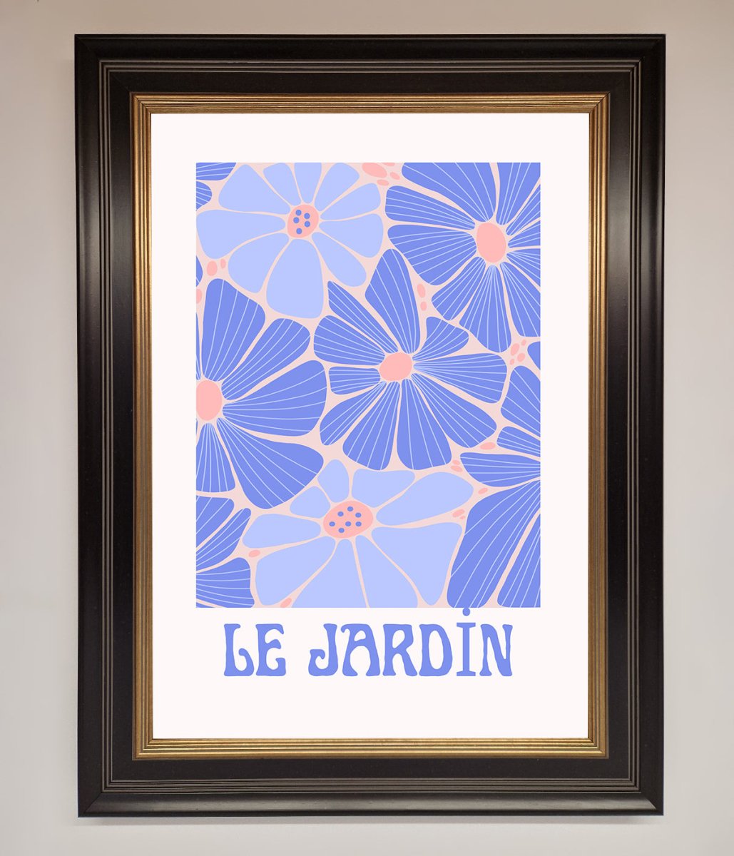 Le Jardin Blue Framed Poster - Zestio