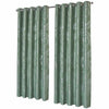 OLIVIA ROCCO Leaf Sage Green Sparkle Blackout Curtains With Thermal Insulation Eyelet Drapes Super Soft Fabric 2 Panels Room Darkening
