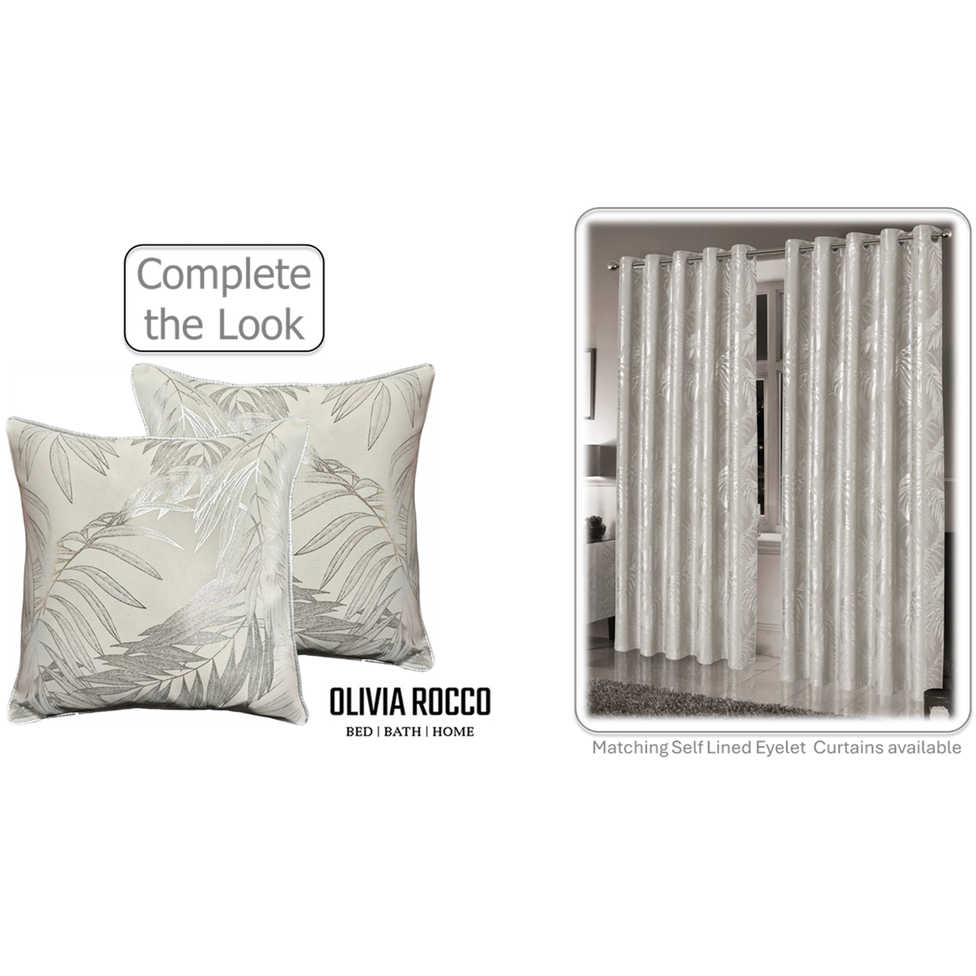 OLIVIA ROCCO Leaf Sparkle Cushion Covers 2 Pack Leaf Natural Modern Decorative Throw Pillow Cases For Sofa Or Bed With Subtle Sparkle Pattern