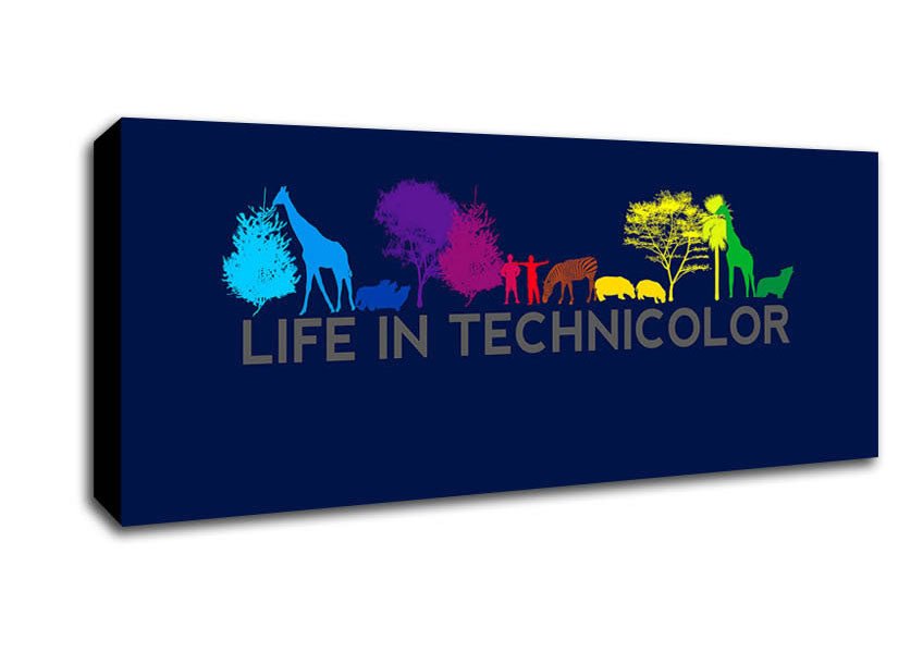 Life In Technicolor Canvas Wall Art - Zestio