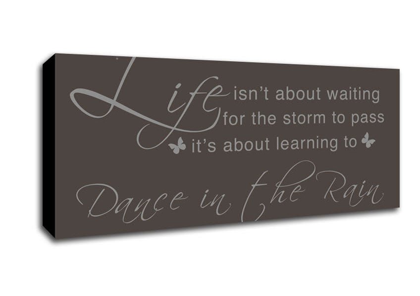 Life Isnt About Waiting Chocolate Canvas Wall Art - Zestio