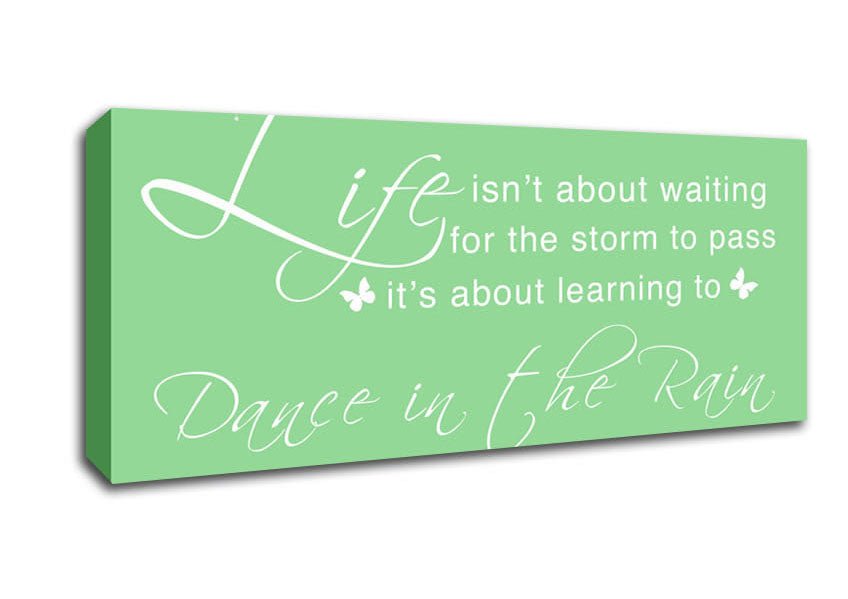 Life Isnt About Waiting Green Canvas Wall Art - Zestio