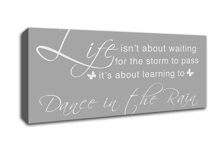 Life Isnt About Waiting Grey White Canvas Wall Art - Zestio