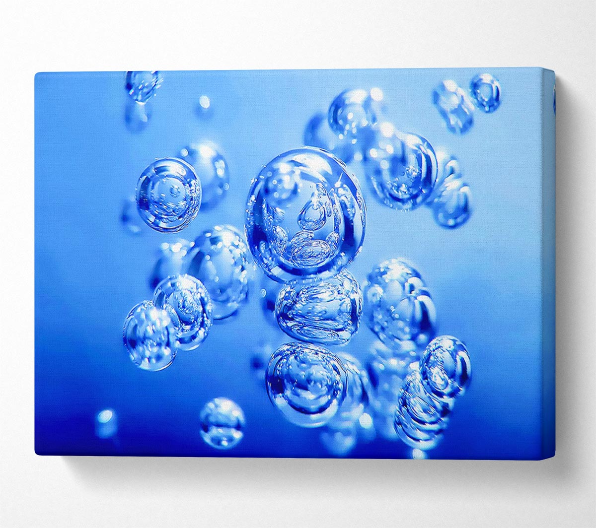 Liquid Blue Bubbles Canvas Wall Art - Zestio