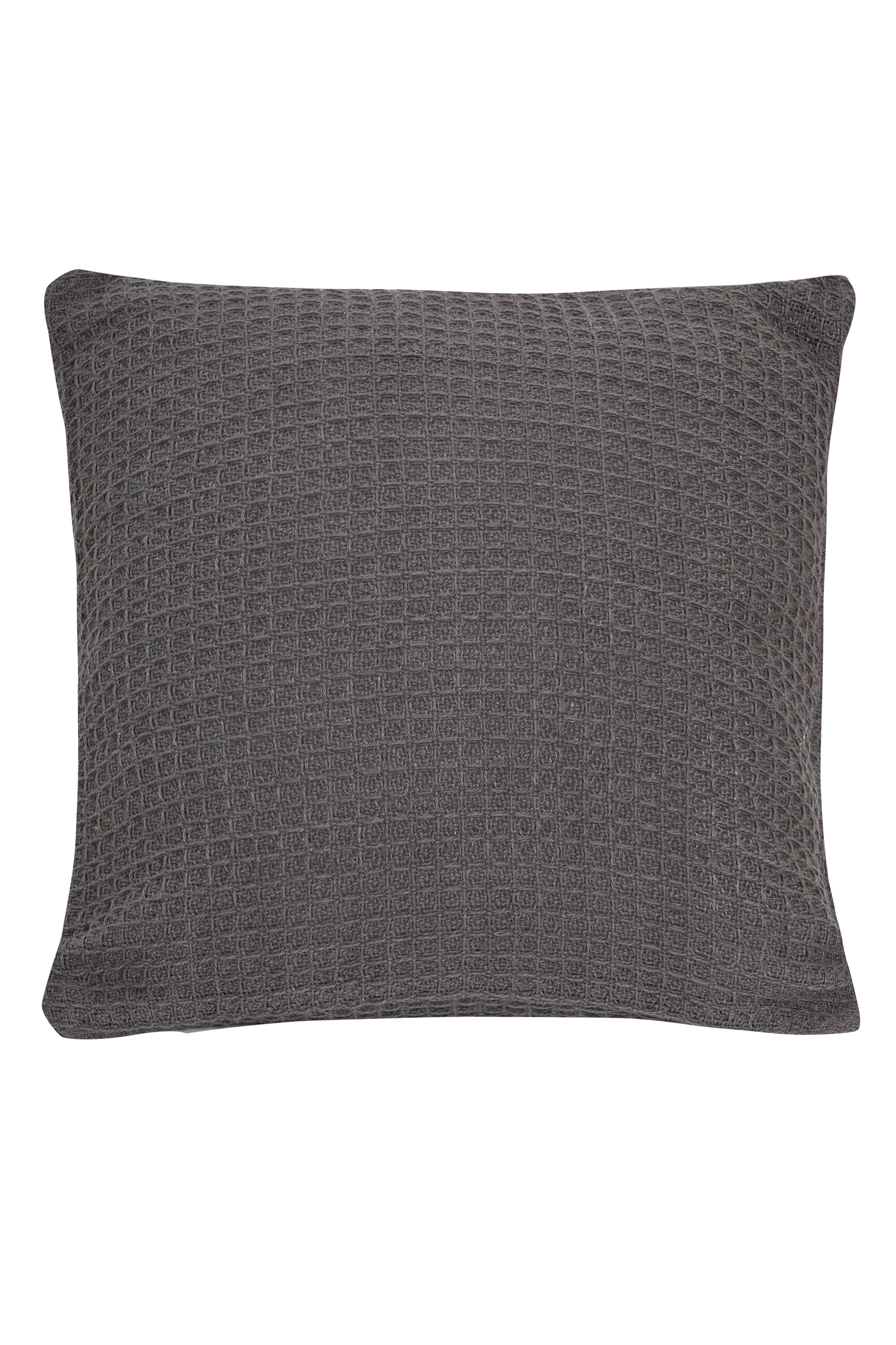 OLIVIA ROCCO Lisbon Pure Indian Cotton Handwoven Honeycomb Cushion Covers Indoor Outdoor Use 17x17 and 24x24 Grey Ochre Navy Teal Pink Silver